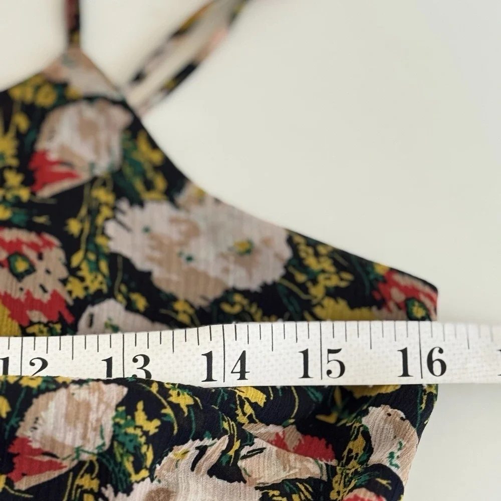 J. CREW Mercantile Maxi Dress 0 Tiered Spaghetti Straps Floral Boho Summer Airy
